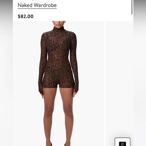 Naked Wardrobe Black and Brown Leopard Bodysuit